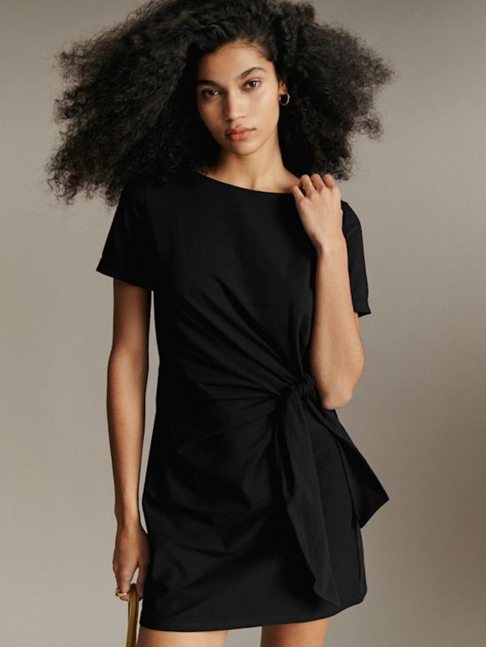 Sezane PIPPA SHORT DRESS Large Black NWT